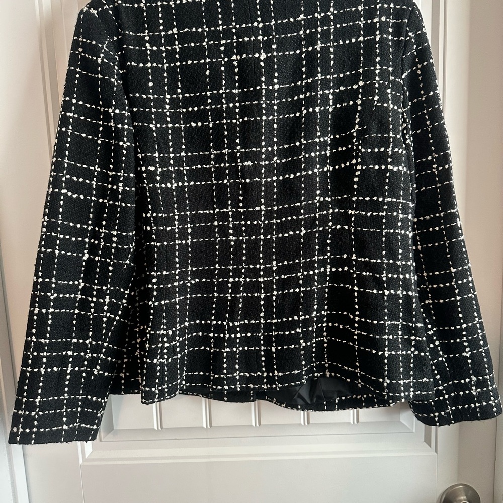 Requirements Black and White Grid Pattern Blazer 16 - Picture 5 of 6